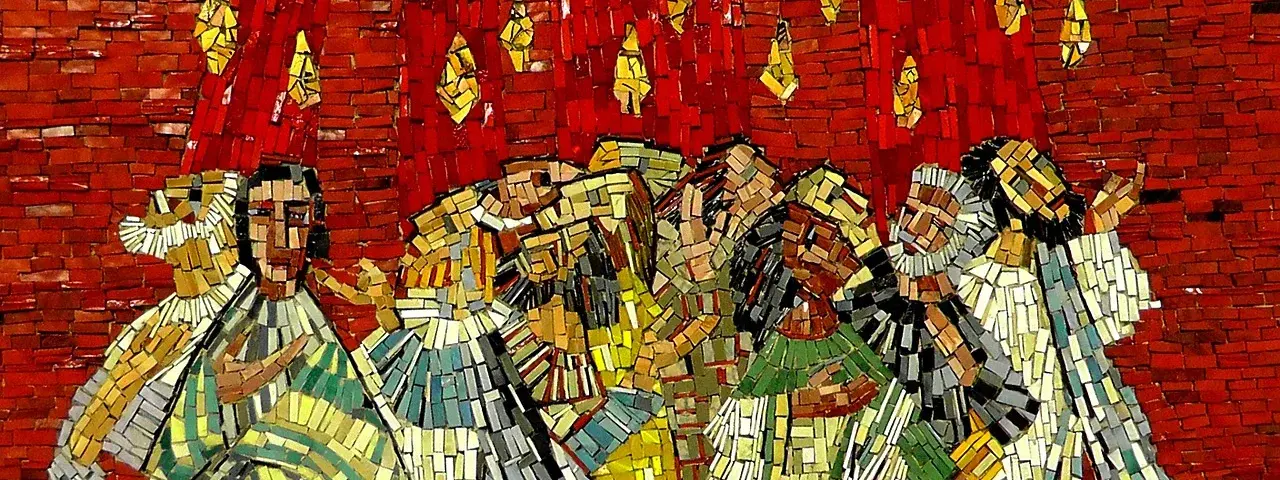 Mosaik: Jünger empfangen den Heiligen Geist