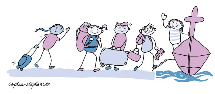 Illustration "Kinder gehen auf Reisen"