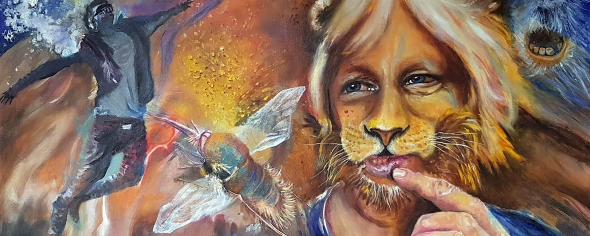 Evelin Daus: „Erdachte Träume“, 2022, Öl auf Leinwand, 90 x 145 cm