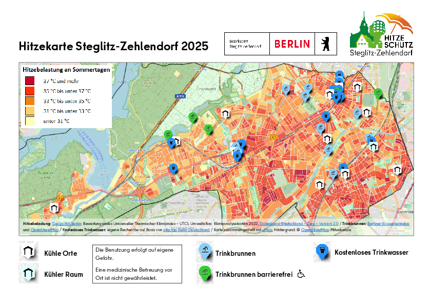 Hitzekarte Steglitz-Zehlendorf 2025