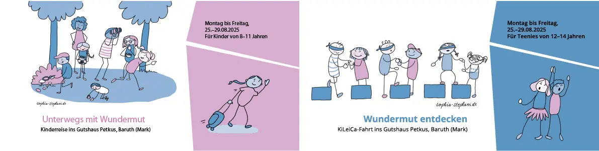 Flyer zum Download: Kinderreise des Kirchenkreises Steglitz in den Sommerferien 2025