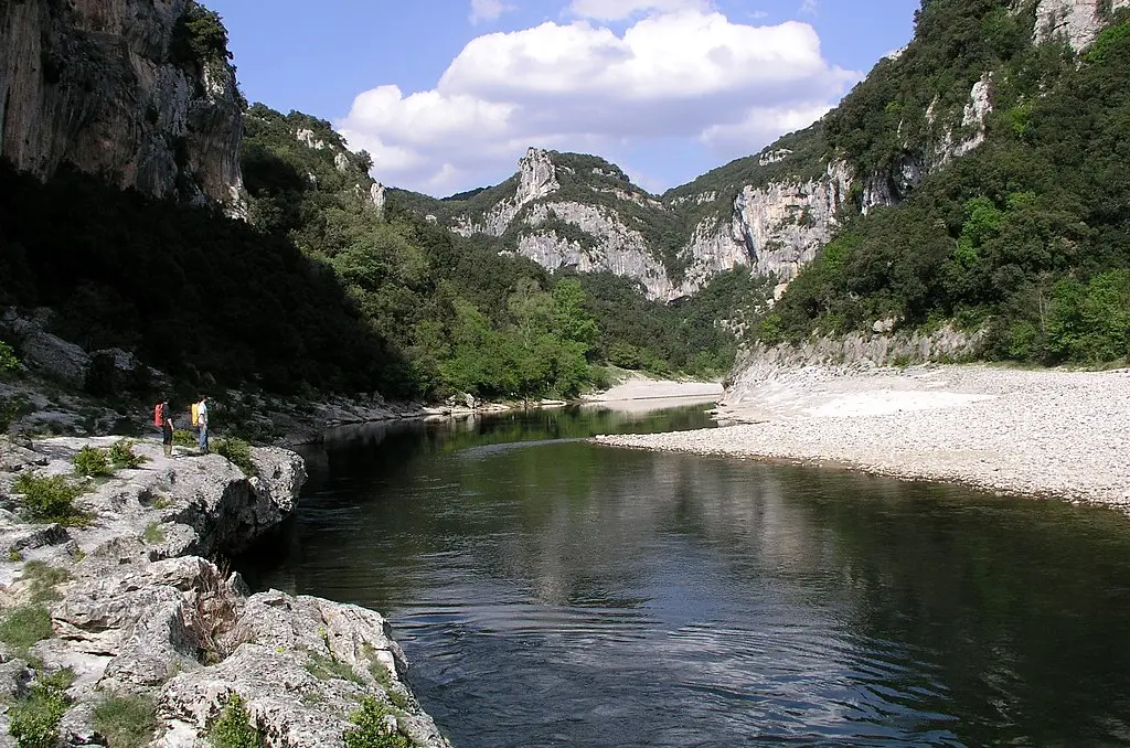 Gorges de l&#039;Ardèche, Le Parapluie, Saint-Remèze, Ardèche, France.